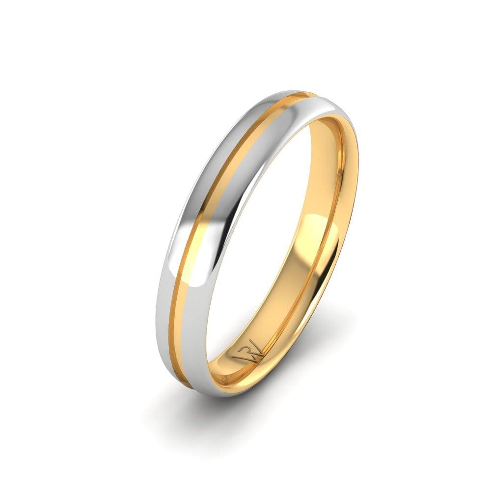 Alliances classiques homme PassionBond Or Blanc et Jaune 