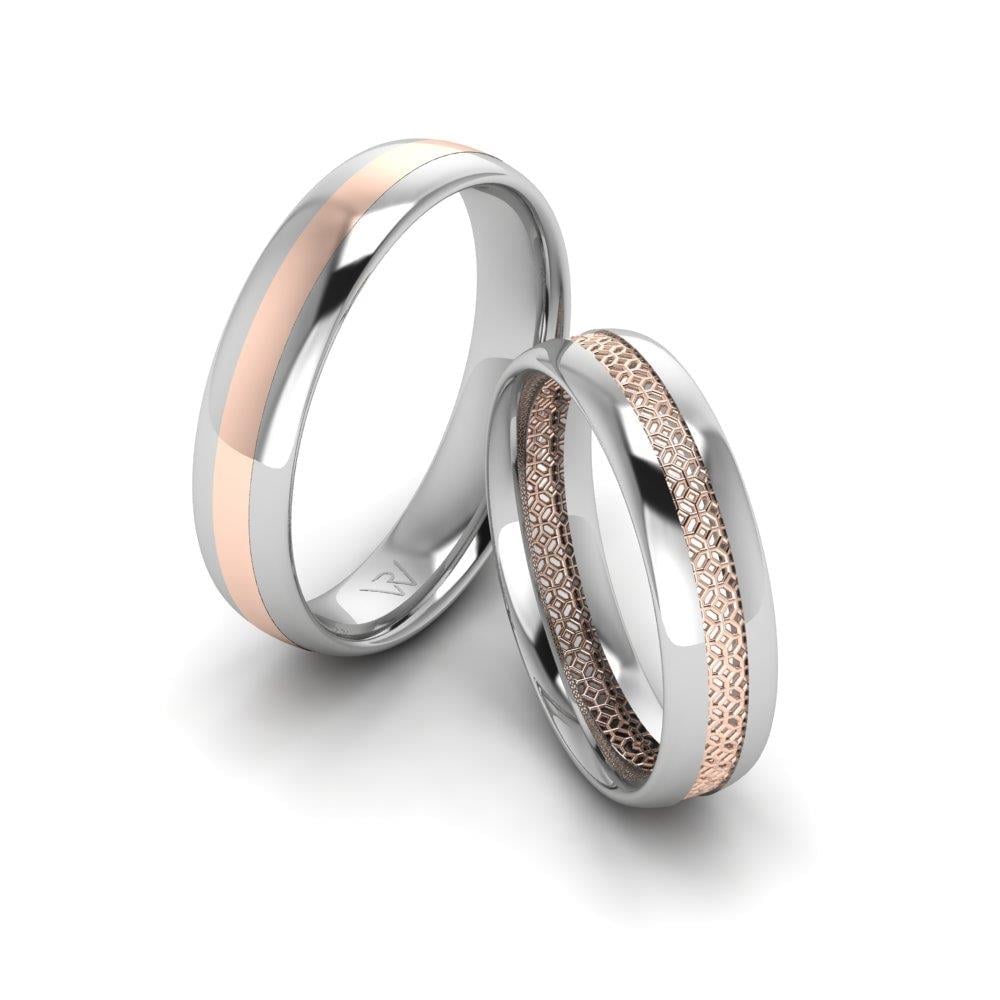 Alliances modernes Promiise Or Blanc et Rose 