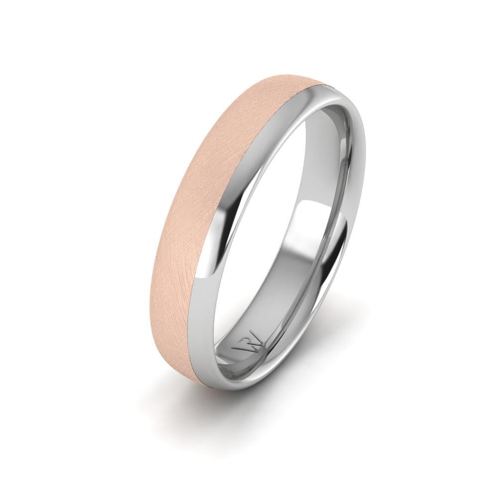 Classic mens wedding rings Radiance White and Rose Gold 