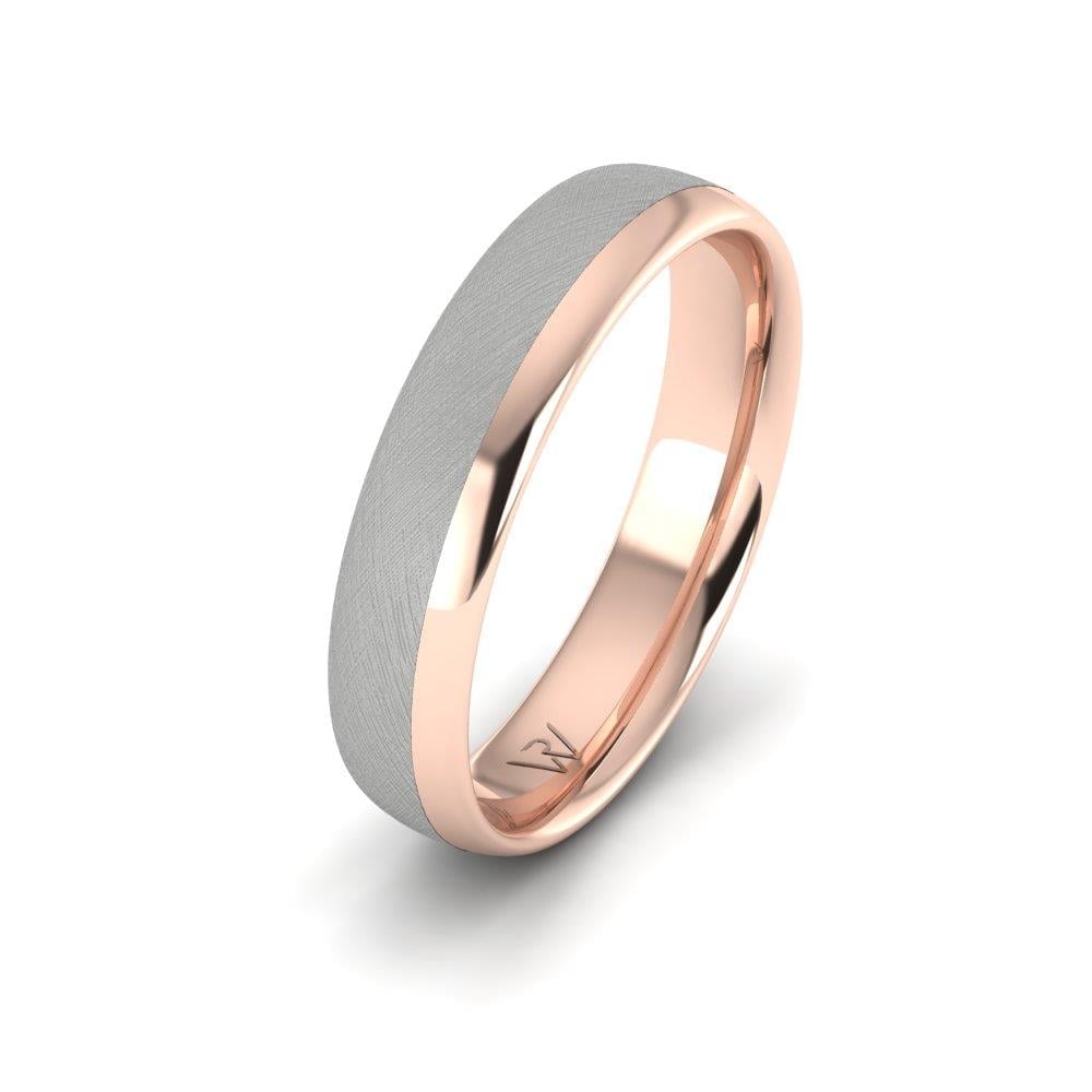 Classic mens wedding rings Radiance Rose Gold and White 