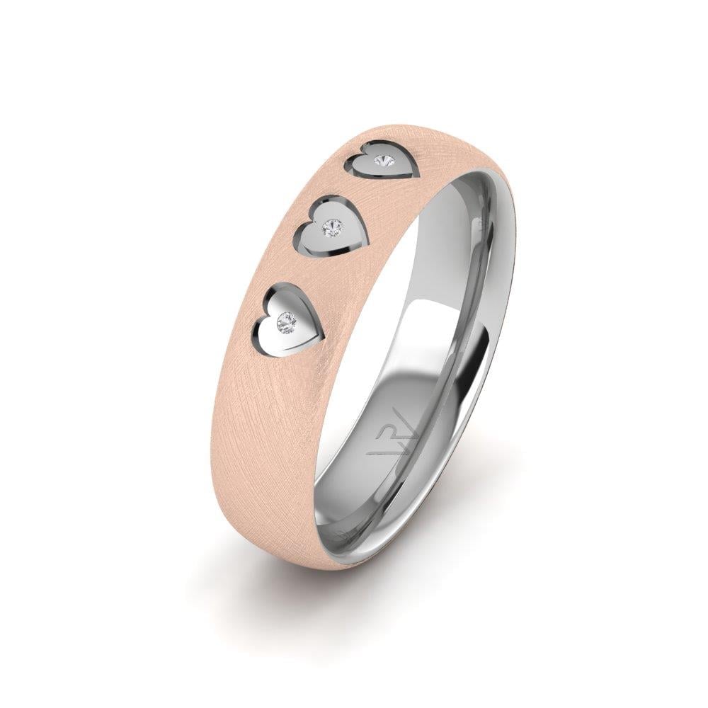 Alliances avec pierres femme Radiantia Or Blanc et Rose Pierre Dalloz