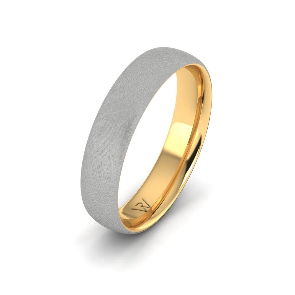Modern mens wedding rings Radiantia Yellow and White Gold 