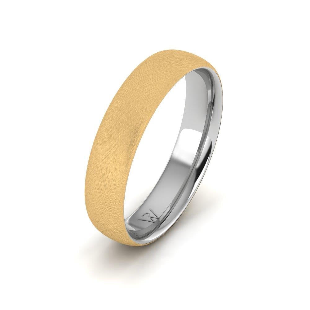 Modern wedding rings for men Radiantia White and Yellow Gold 