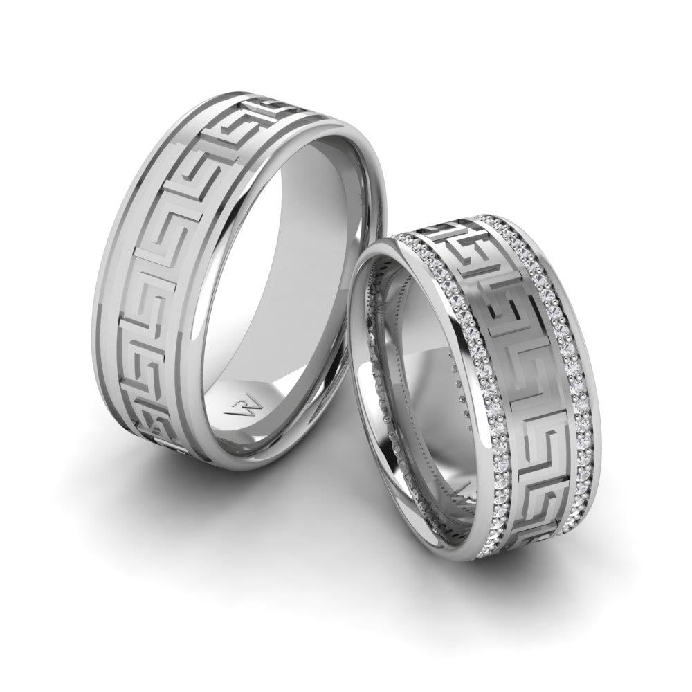 Wedding rings with stones Reveriecircle White Gold Dalloz Stone