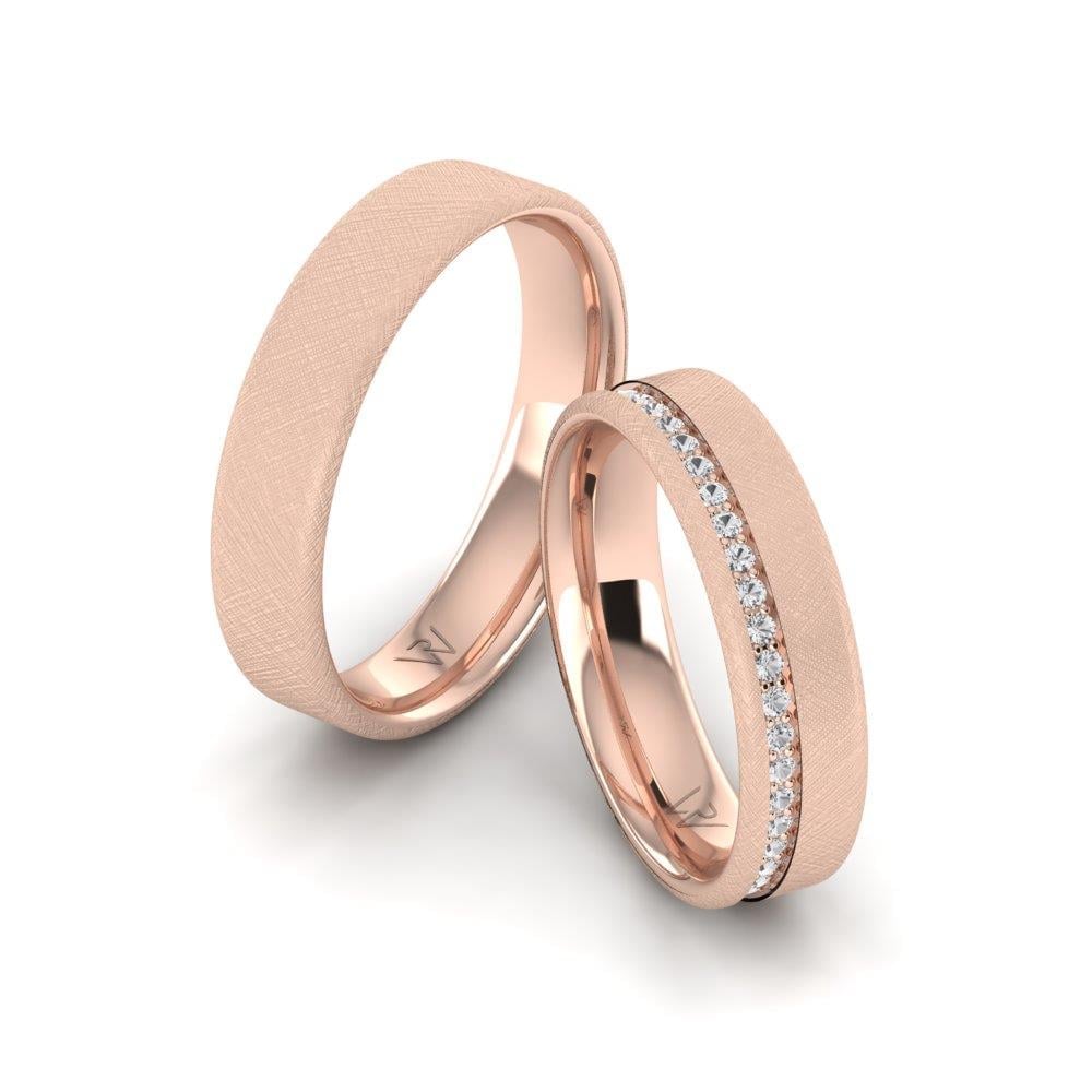 Alliances avec pierres Scintilla Or Rose Pierre Dalloz