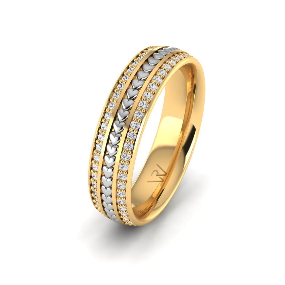Alliances avec pierres femme SerenityLoop Or Jaune et Blanc Pierre Dalloz