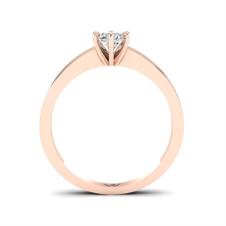 Solitaires Belle Or Rose Argent Diamant 0.30 ct