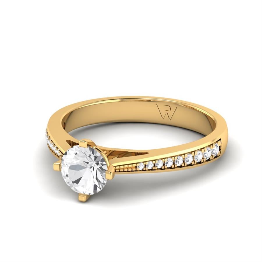 Solitaires Élise Or Jaune Oxyde de zirconium 0.60 ct