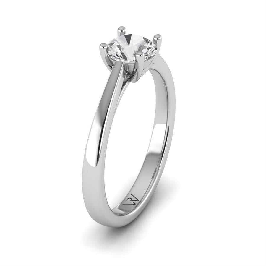 Solitaires Magnifique Or Blanc Argent Diamant 0.75 ct