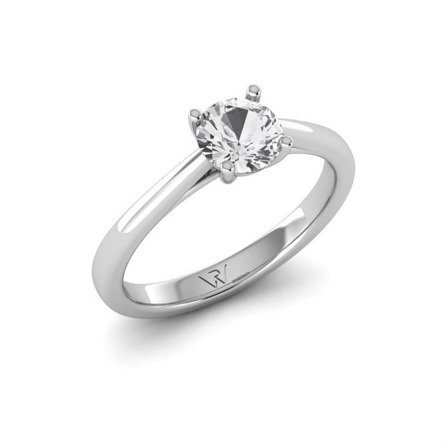 Solitaires Magnifique Or Blanc Argent Diamant 0.75 ct
