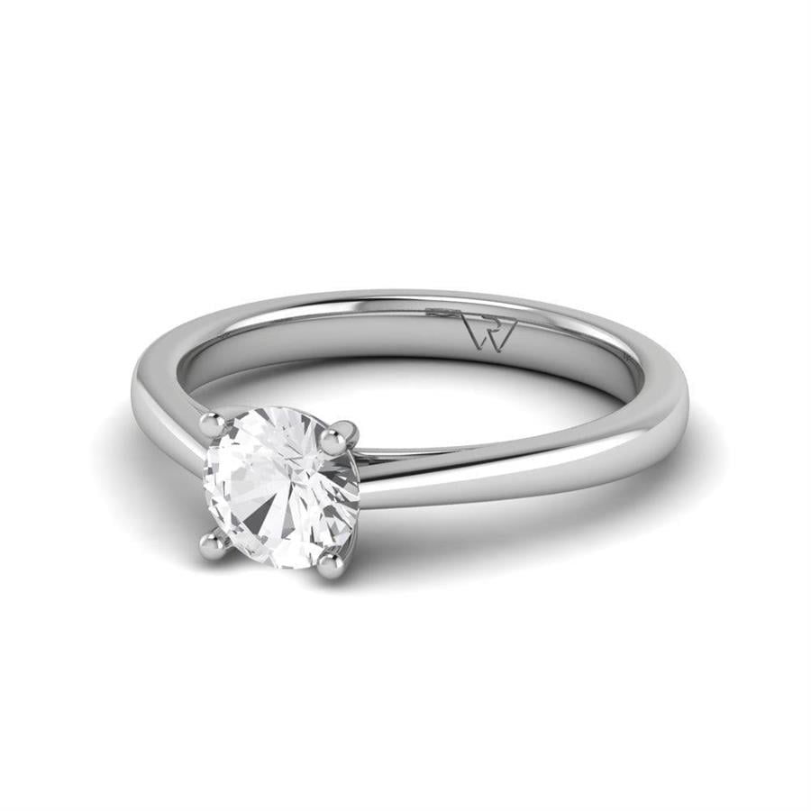 Solitaires Magnifique Or Blanc Argent Diamant 0.75 ct