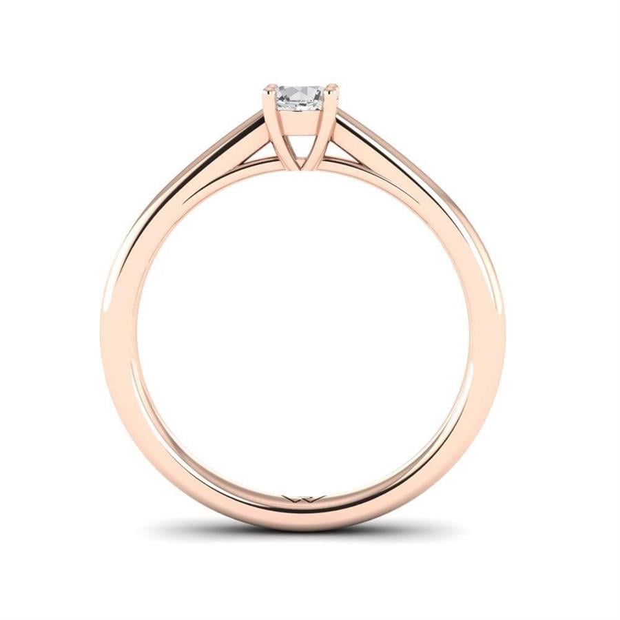 Solitaires Magnifique Or Rose Argent Diamant 0.20 ct