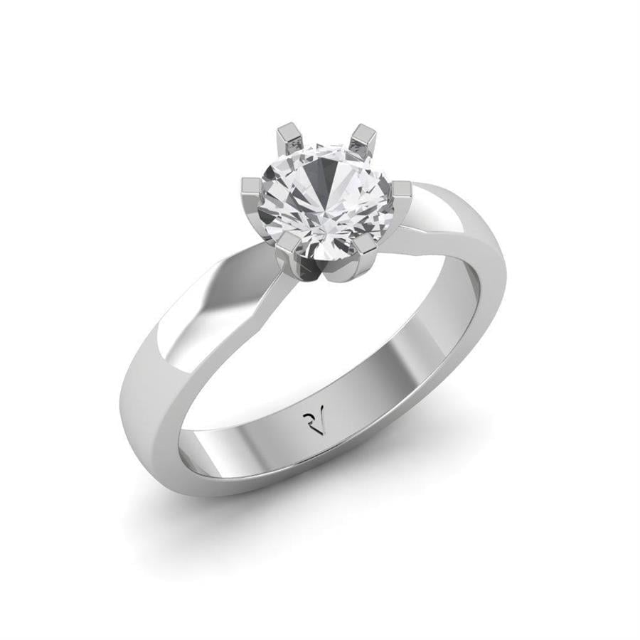 Sublime Silver Solitaires Pierre Dalloz 0.90 ct