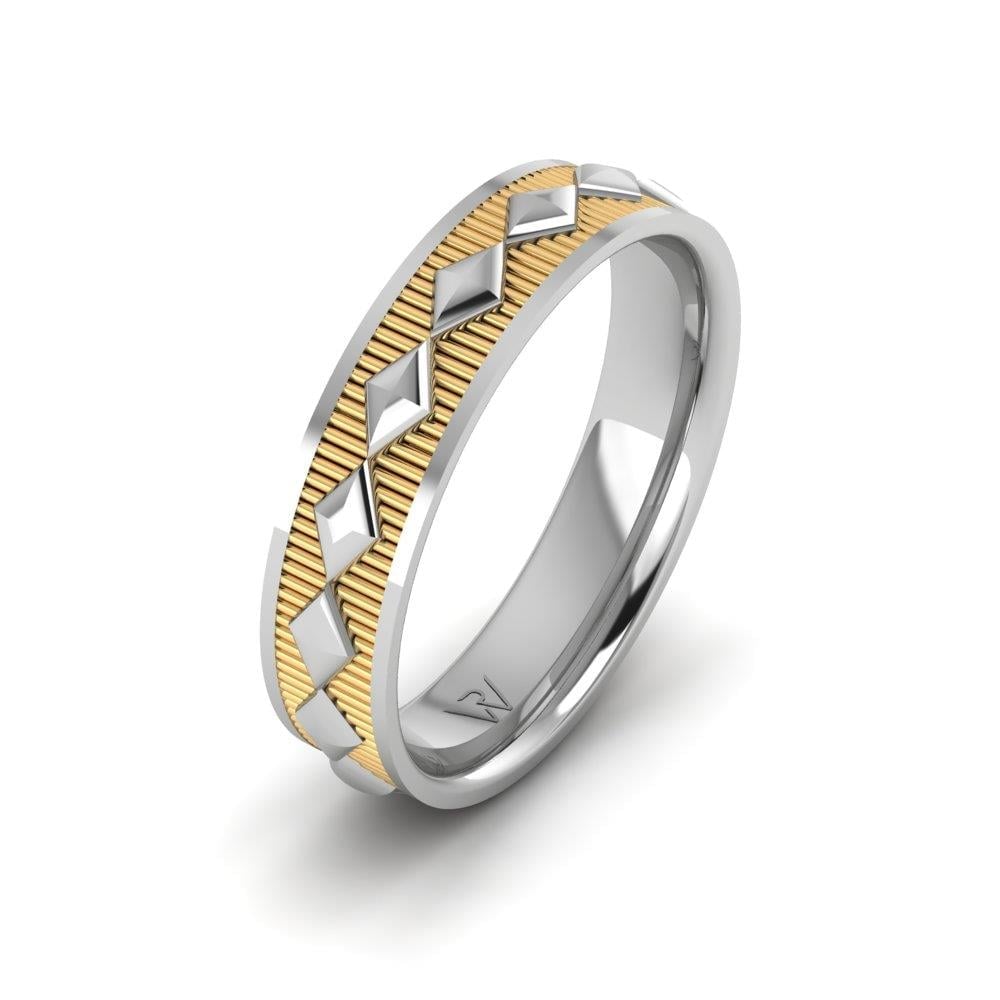 Alliances modernes homme Sparklust Or Blanc et Jaune 