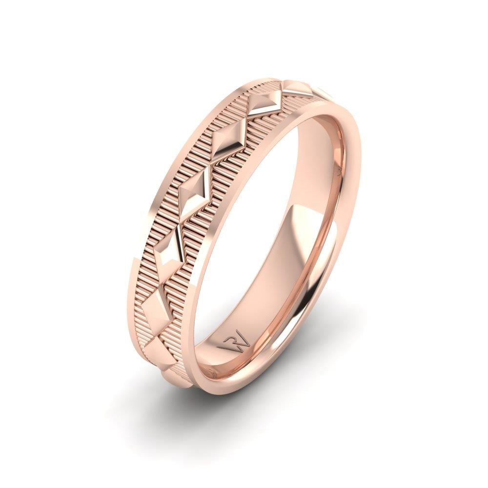Alliances modernes homme Sparklust Or Rose 