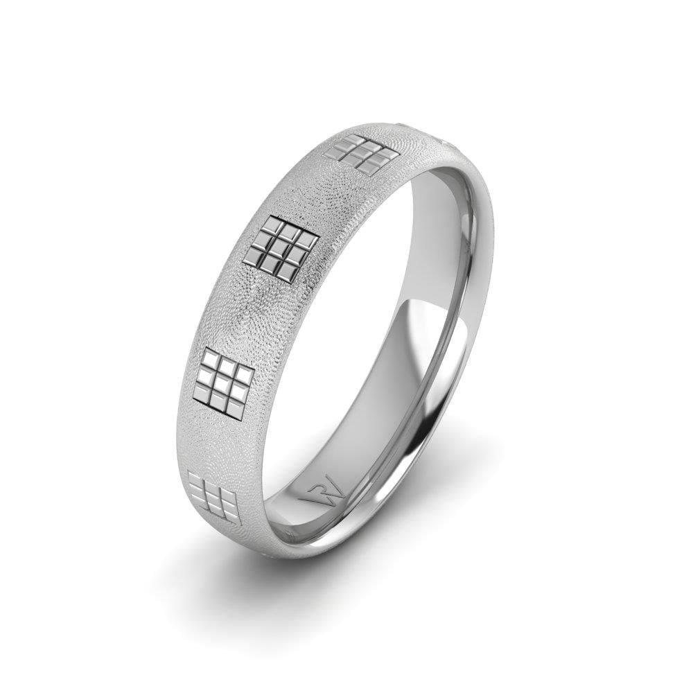 Modern wedding rings for men Unitybands White Gold 