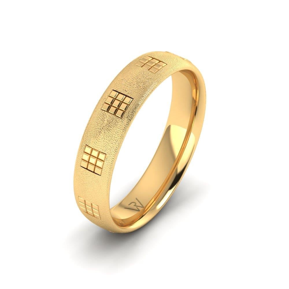 Modern wedding rings for men Unitybands Yellow Gold 