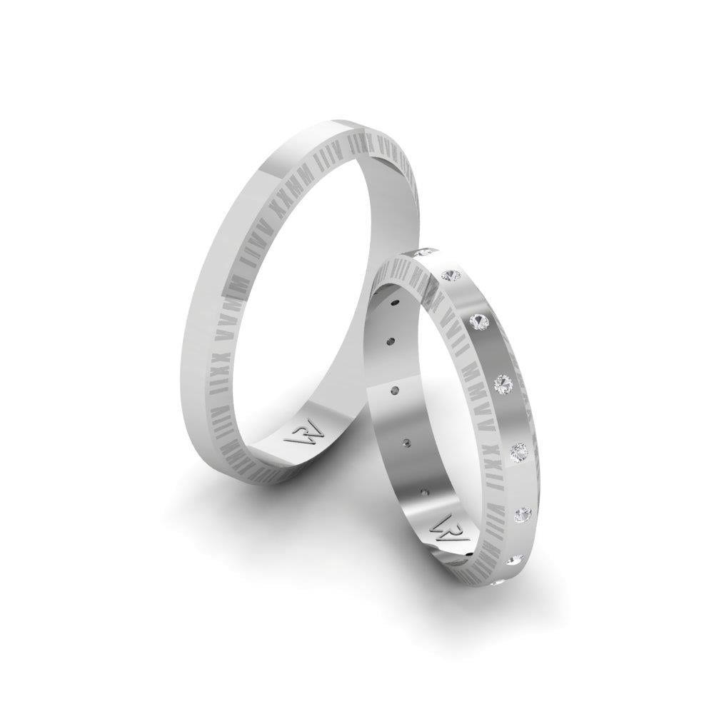 Wedding rings with stones Whisperingbloom White Gold Dalloz Stone