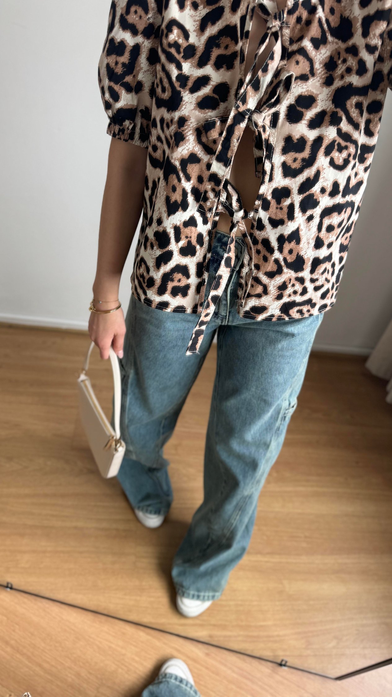 Bağcıklı Leopar Gömlek