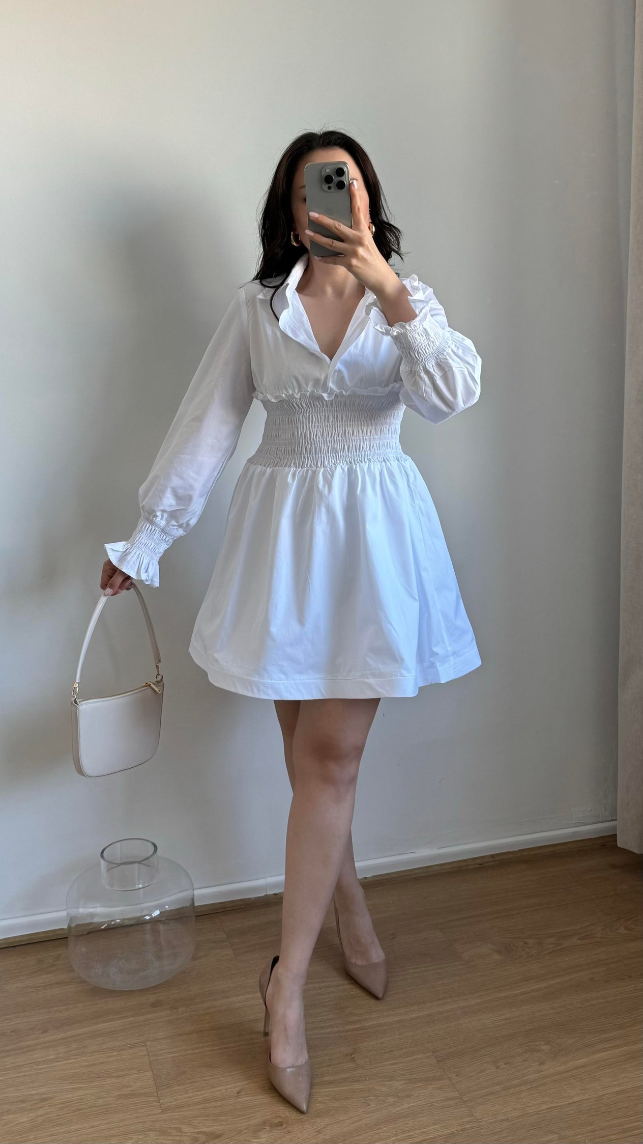 Beyaz Gömlek Elbise