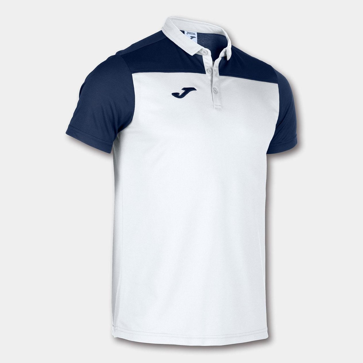 Joma Erkek Günlük Polo T-shirt Hobby 101371.203 POLO SHIRT HOBBY II WHITE-NAVY S-S