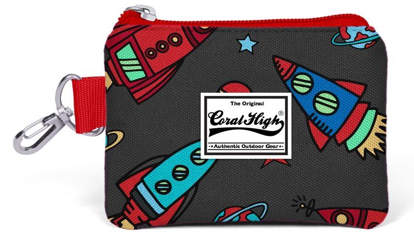 Coral High Kids Uzay Desenli Bozuk Para Çantası - Gri - Erkek Çocuk