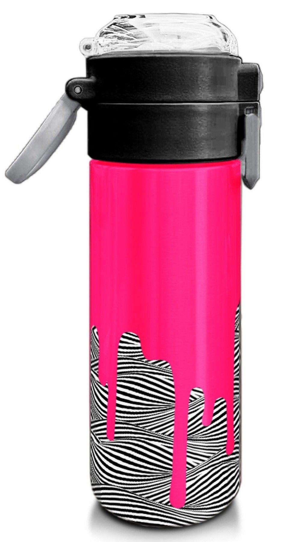 Coral High Kız Çocuk 500 ml Okul ve Günlük Paslanmaz Çelik Termos - Pembe Siyah Beyaz Desenli - Sızdırmaz 31878