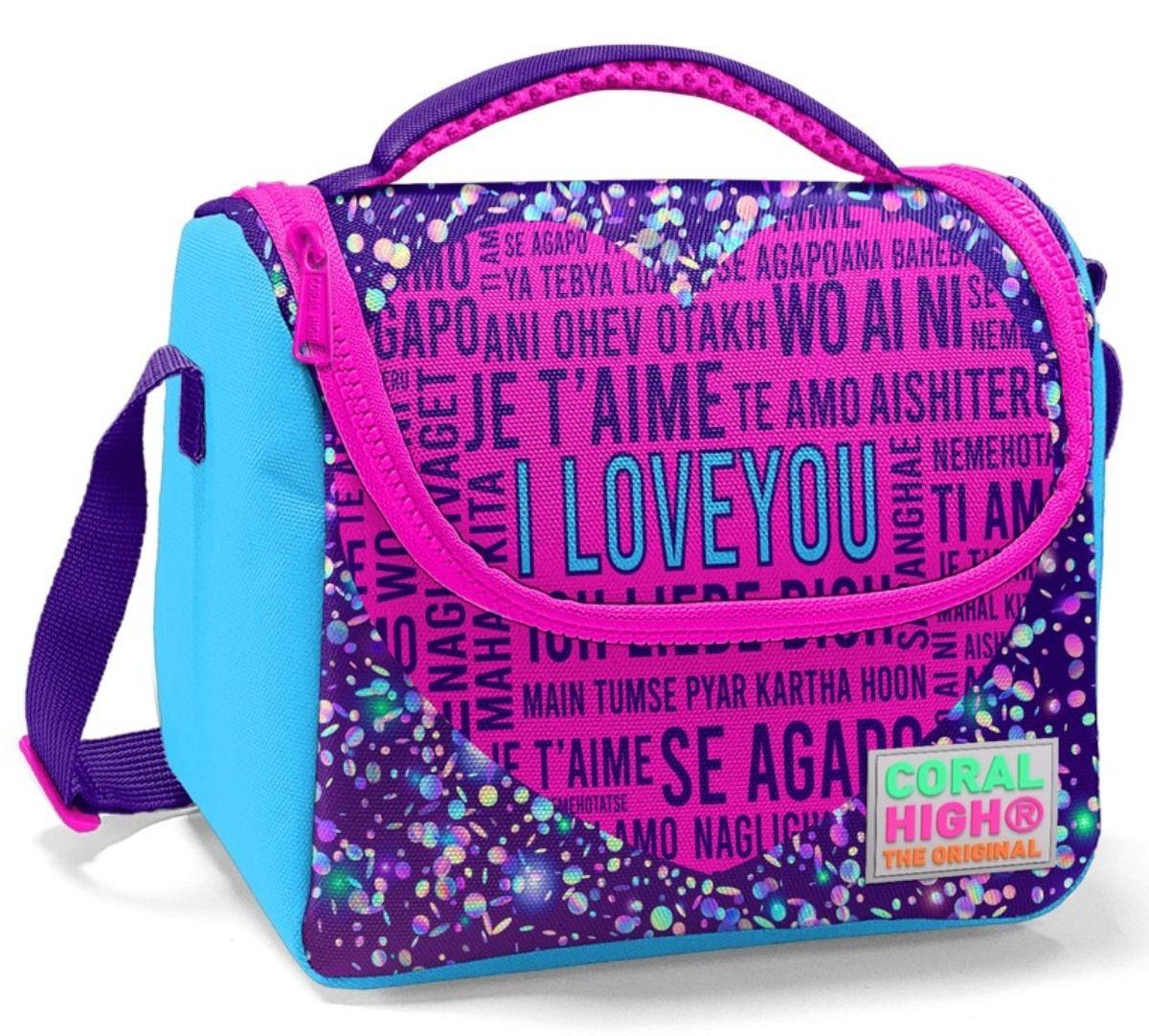 Coral High Kız Çocuk Kırmızı I Love You Okul Beslenme Çantası - Thermo Yalıtımlı