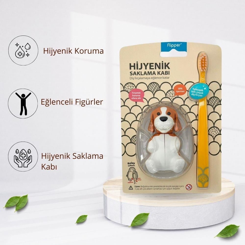 FLİPPER Hayvan Figürlü Diş Fırçası Saklama Kabı