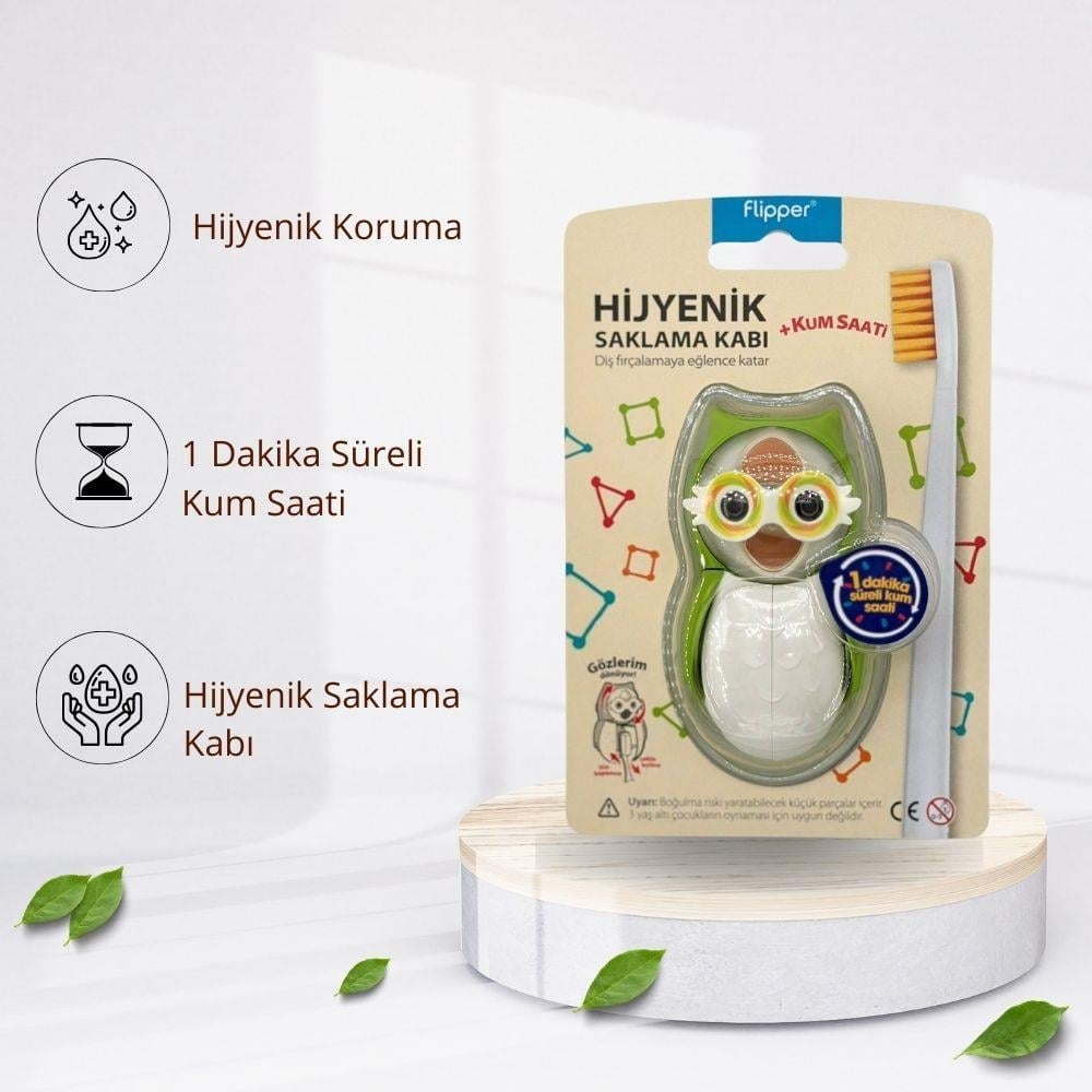 FLİPPER Hijyenik Saklama Kabı ve Süreli Kum Saati 