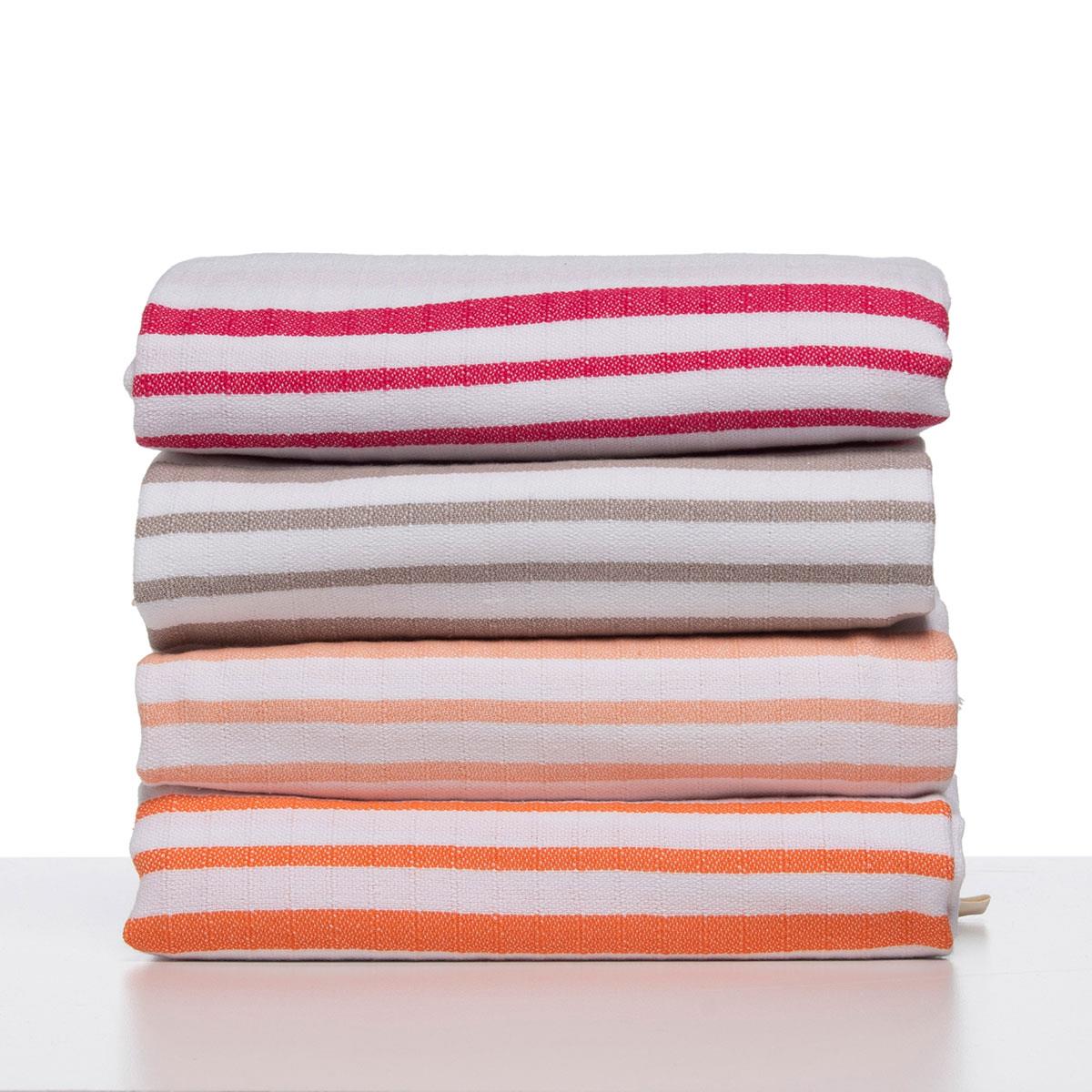 White Sultan Peshtemal White - Dusty Rose