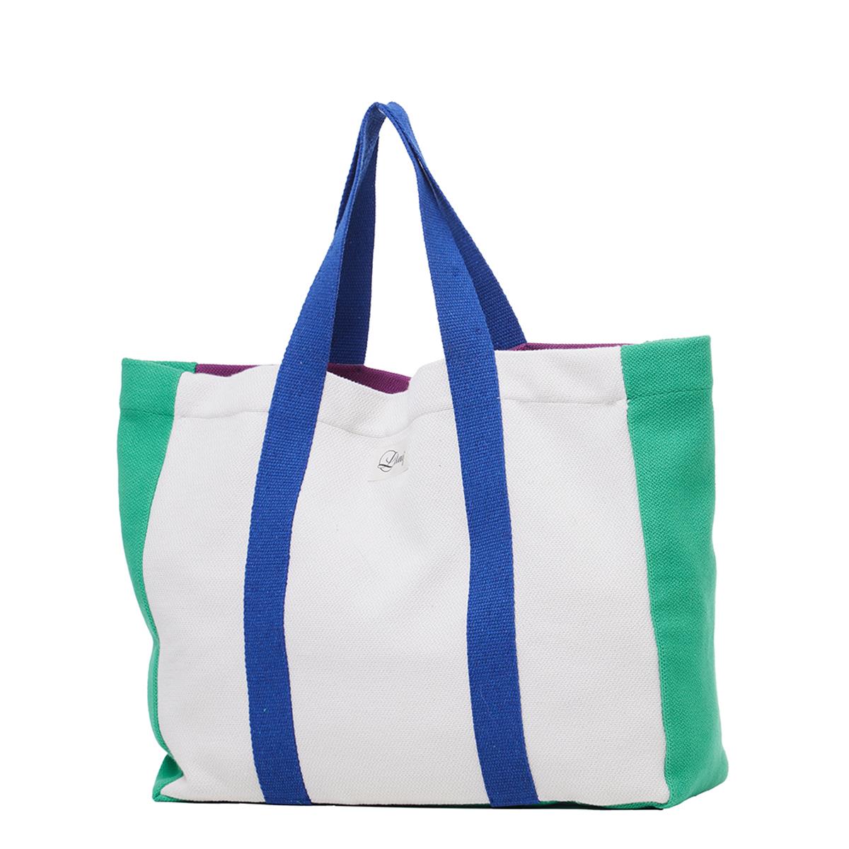 Bag 3 colors Bag Natural - Navy - Green Bee - Light Purple