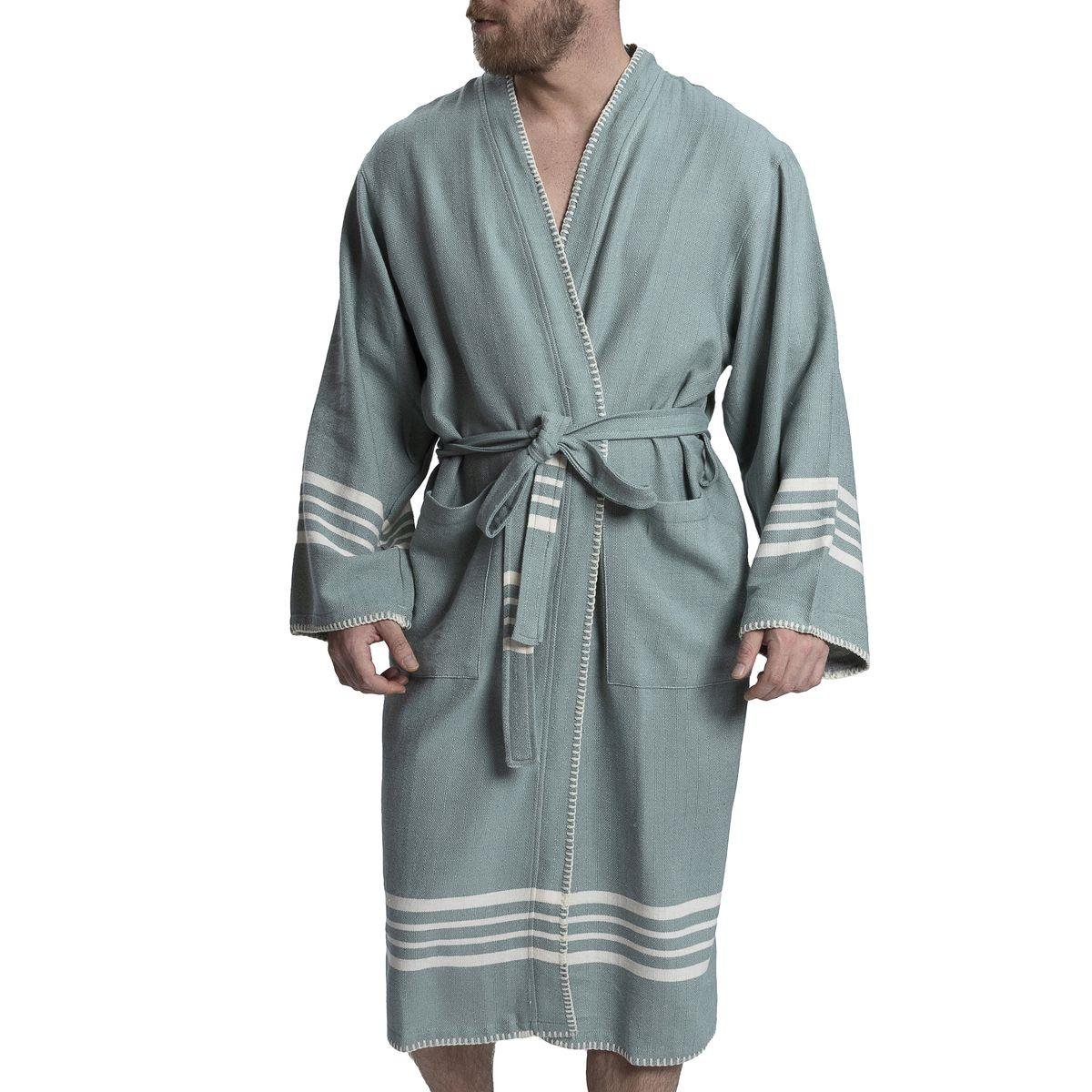 Coban Sultan Bathrobe Kimono Almond Green