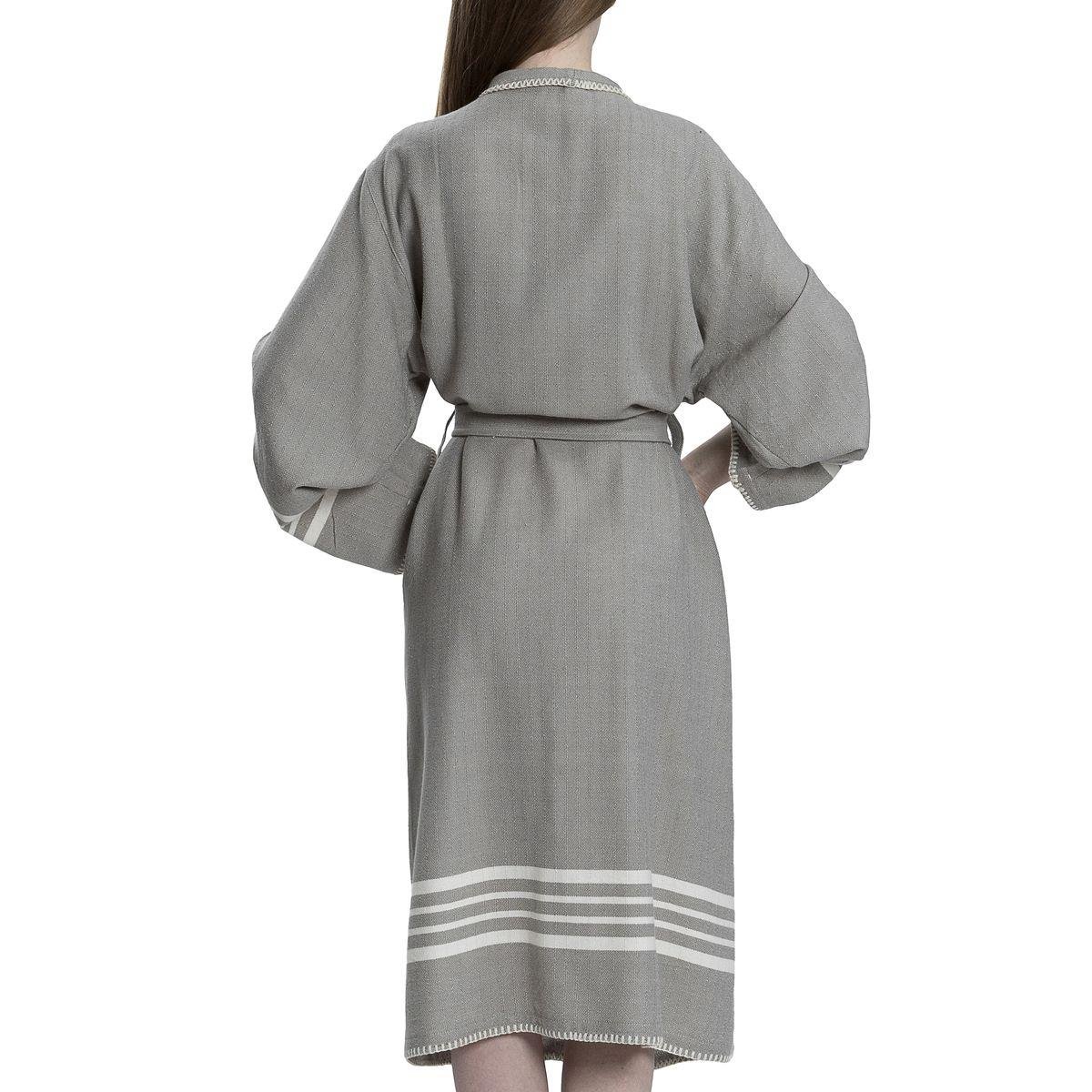Coban Sultan Bathrobe Kimono Taupe