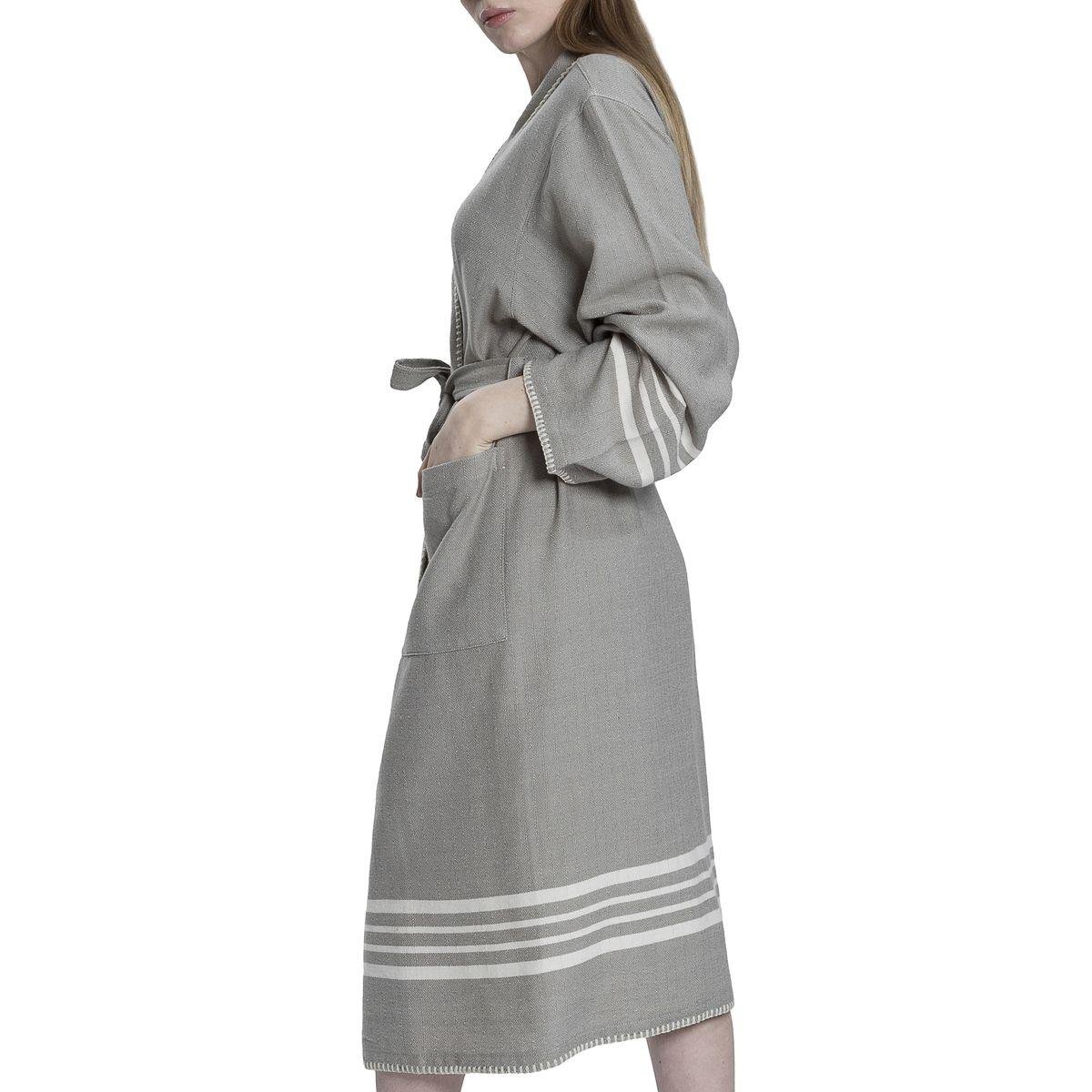 Coban Sultan Bathrobe Kimono Taupe