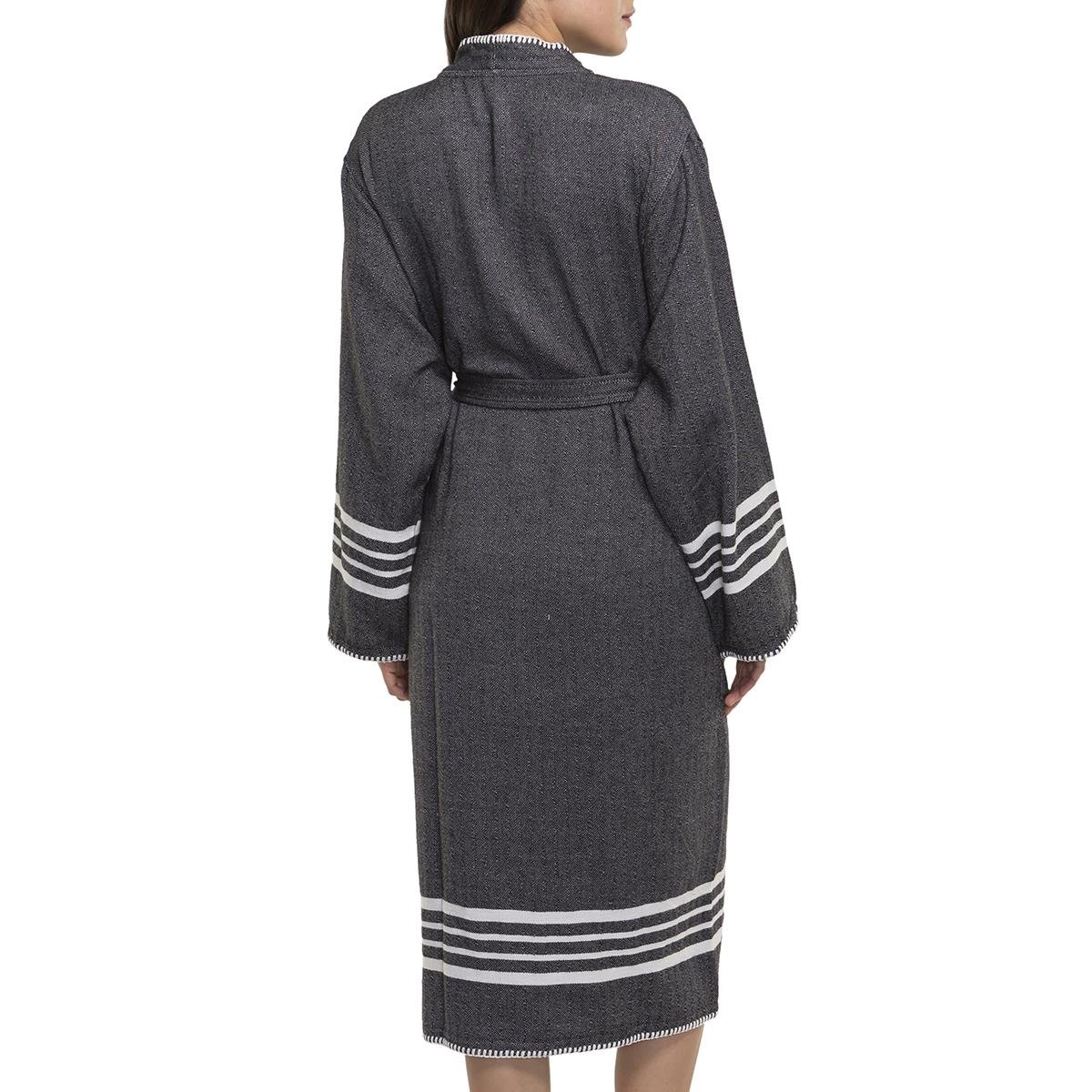 Coban Sultan Bathrobe Kimono Black