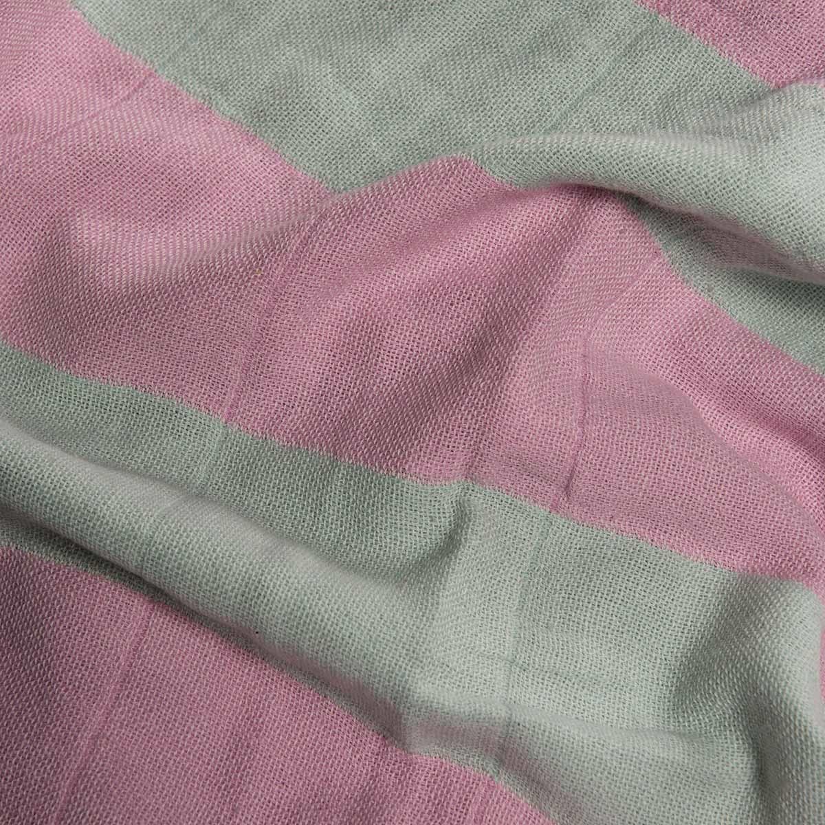 Double Peshtemal Pink - Mint Green
