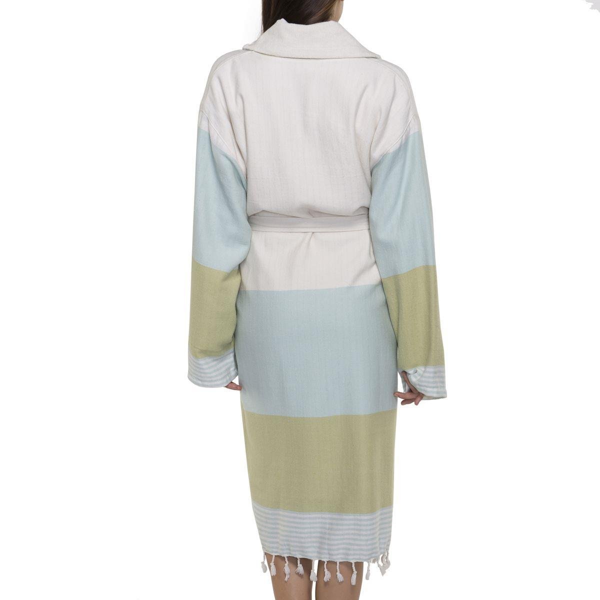 Twin Sultan Bathrobe with Terry Lining Mint Green - Green - Natural
