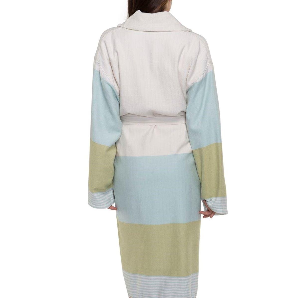 Twin Sultan Bathrobe with Terry Lining Mint Green - Green - Natural