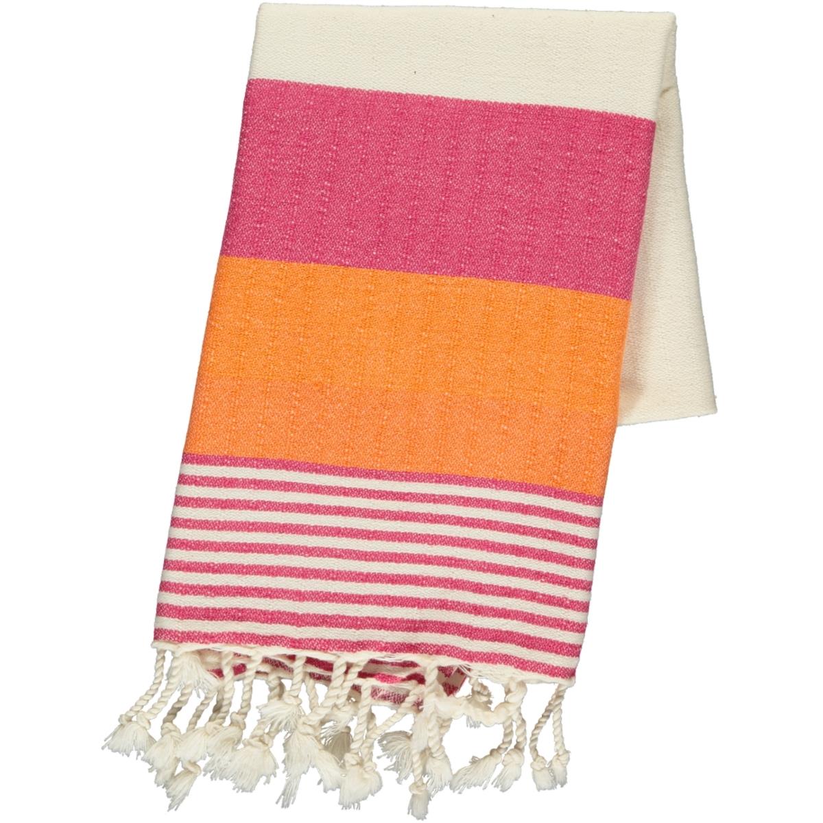 Twin Sultan Peshkir Fuchsia - Orange - Natural