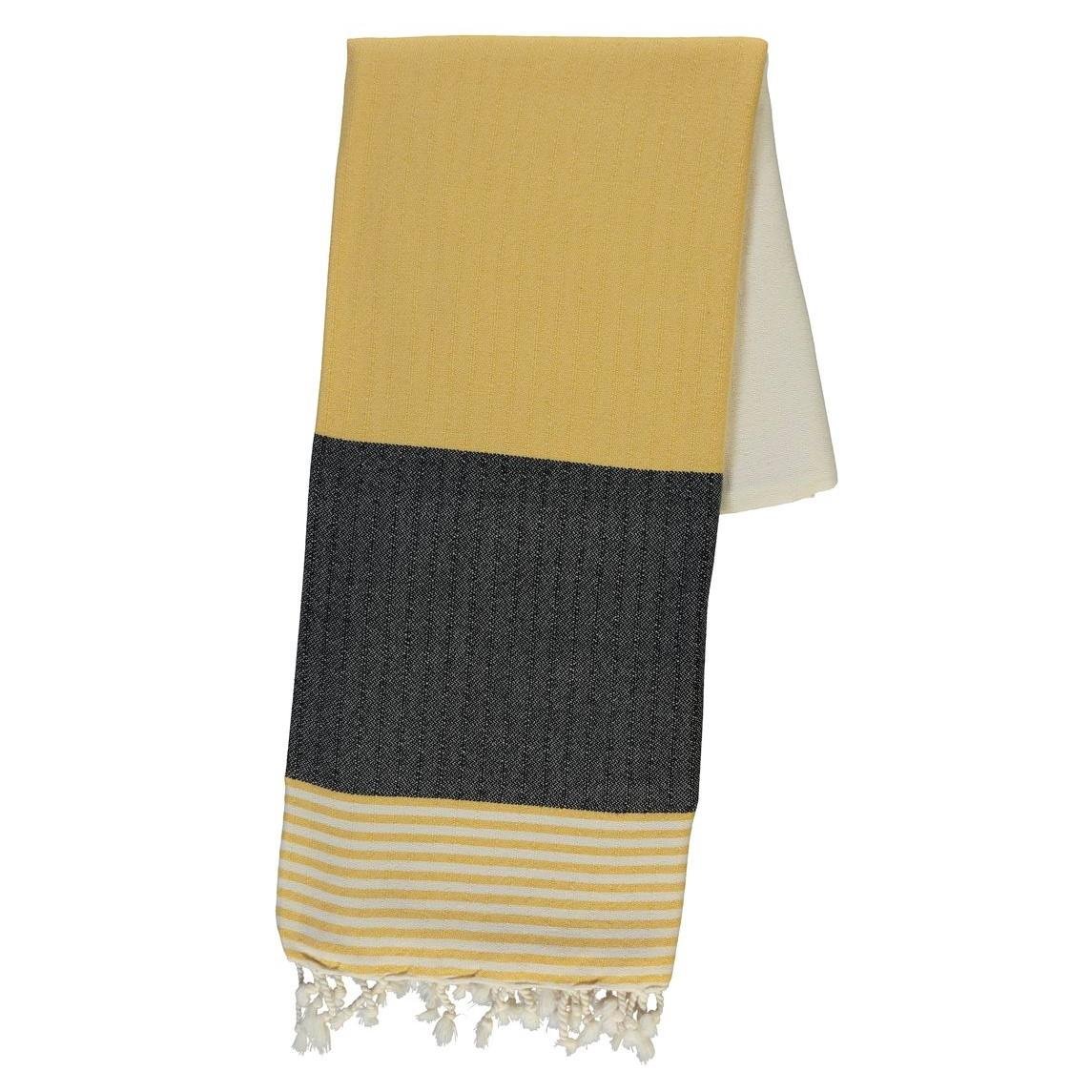 Twin Sultan Peshtemal Yellow - Black - Natural