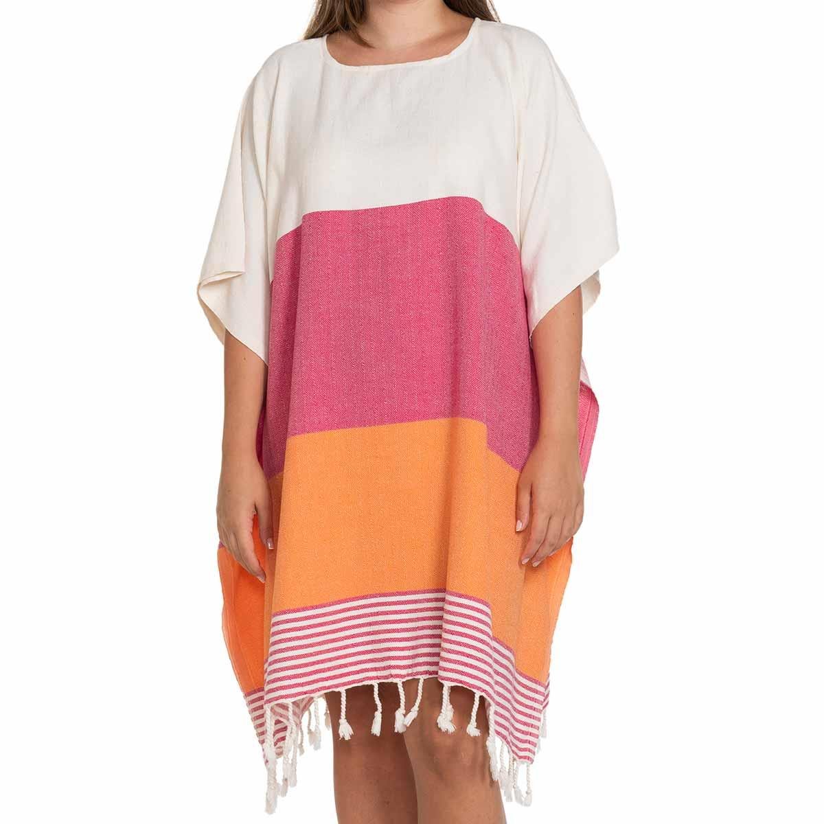 Twin Sultan Tunic Fuchsia - Orange - Natural