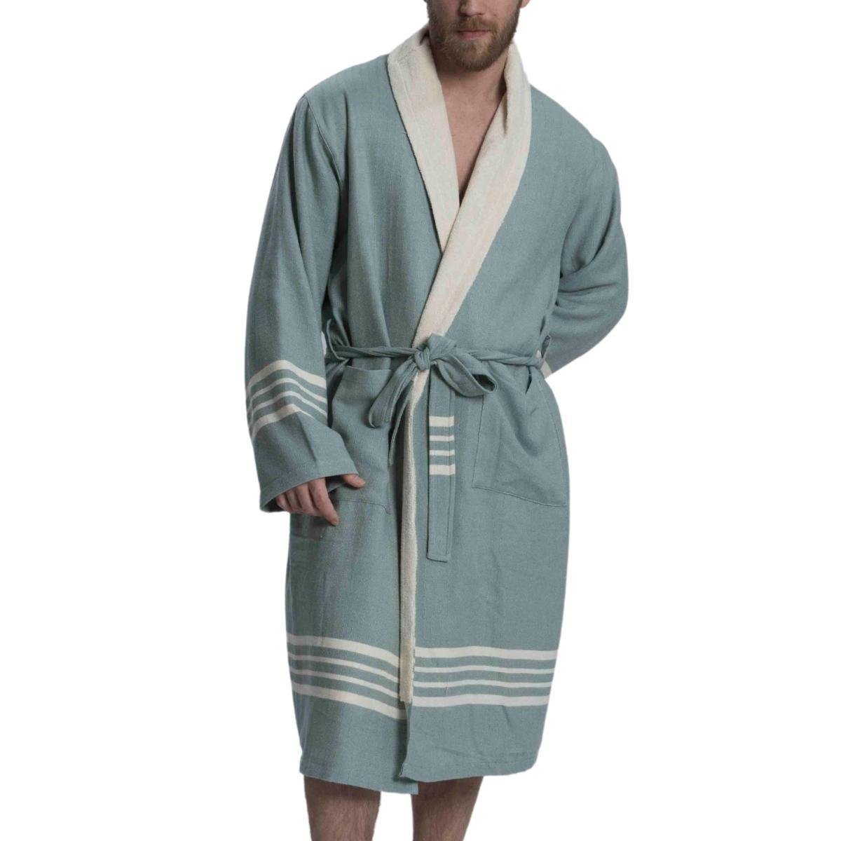 Krem Sultan Bathrobe with Terry Lining Almond Green