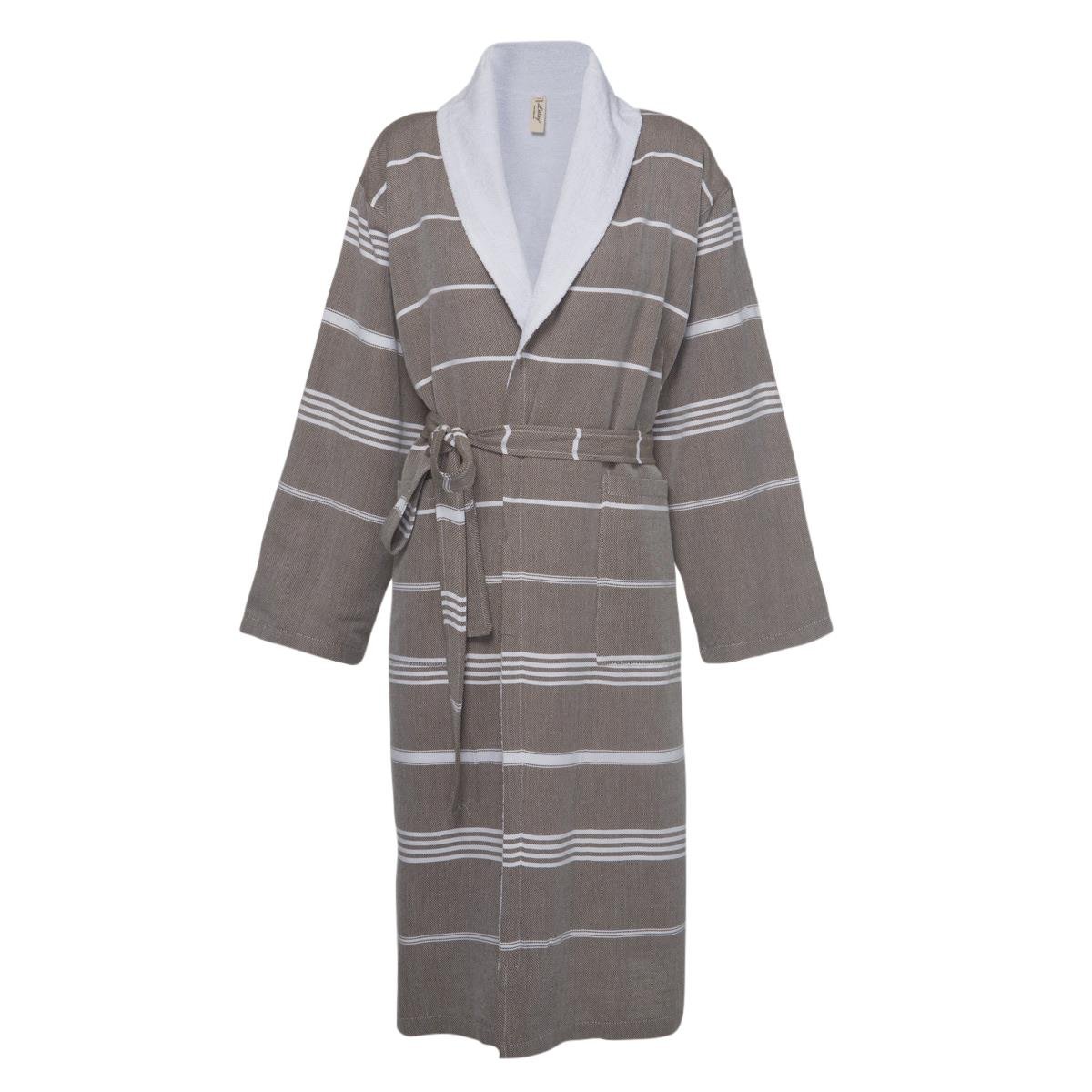 Leyla Bathrobe with Terry Lining Khaki