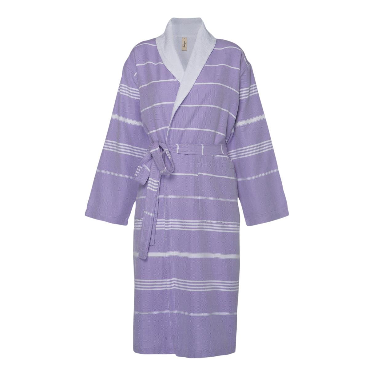 Leyla Bathrobe with Terry Lining Dark Lilac