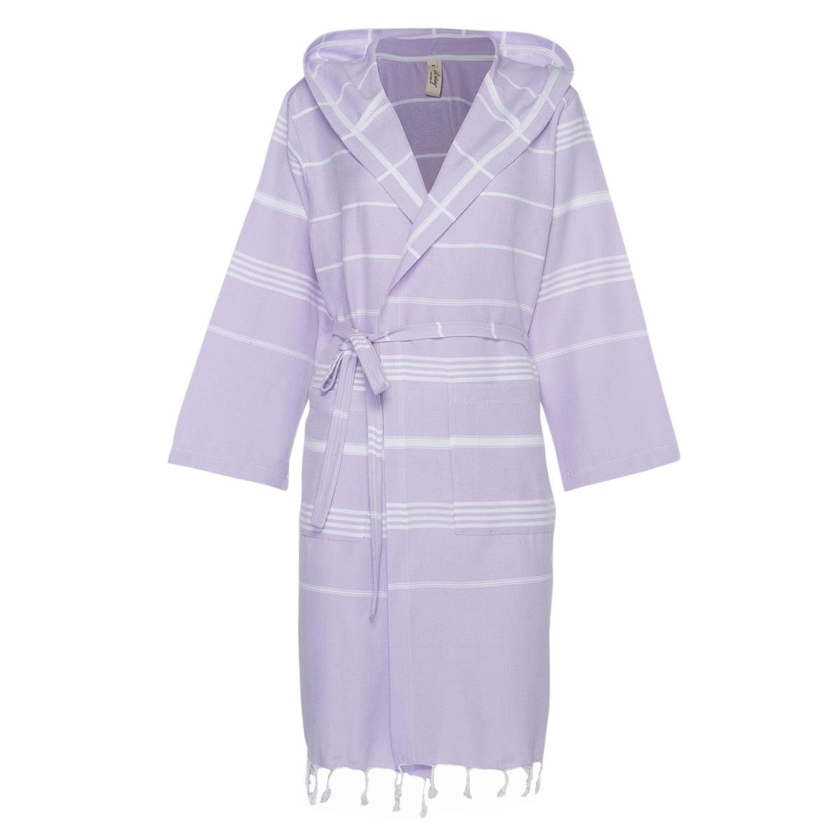 Leyla Bathrobe with Hood Light Lilac