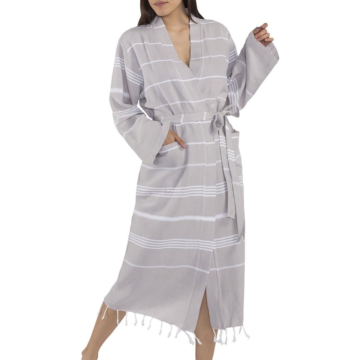 Leyla Bathrobe Kimono Taupe