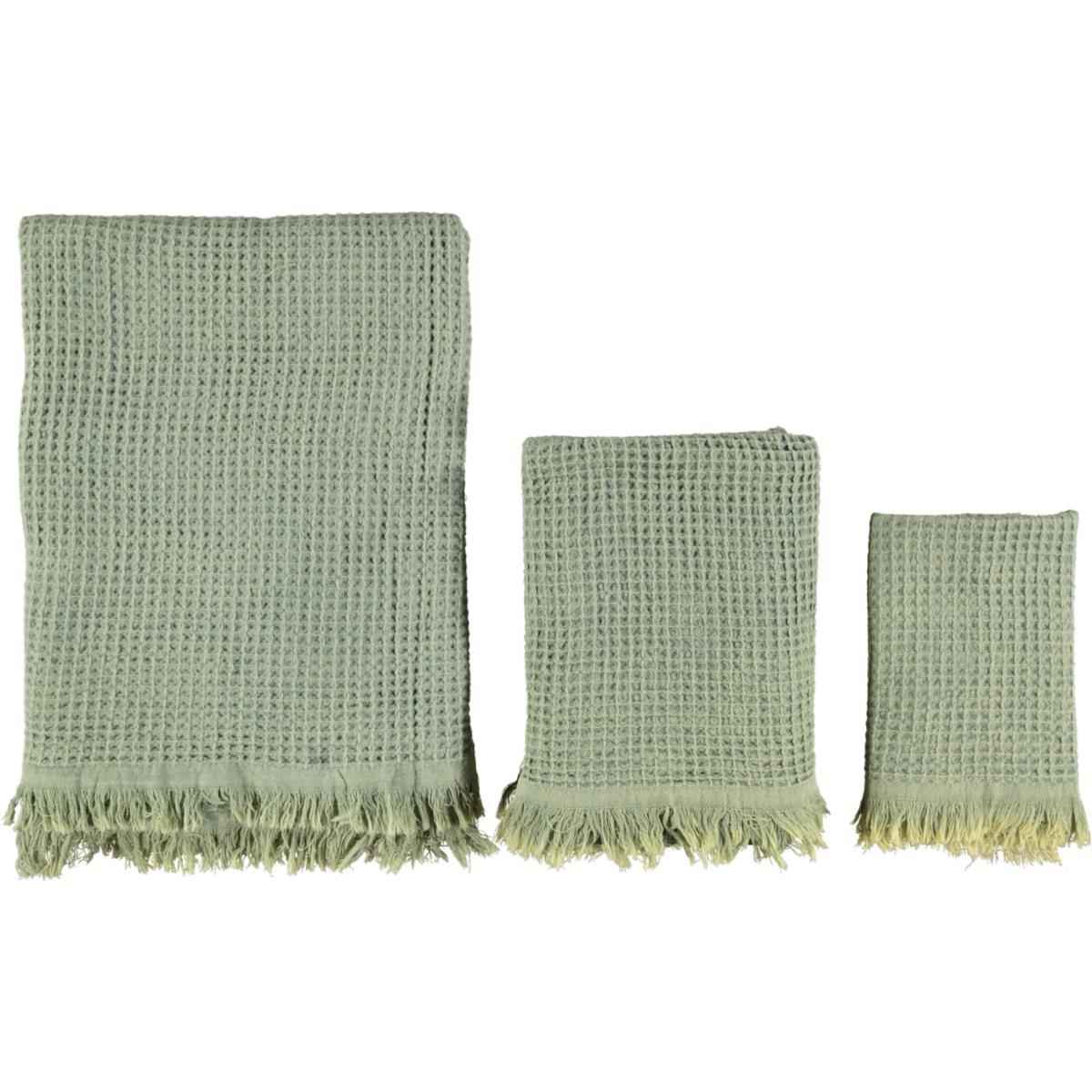 Stone Waffle Throw Almond Green
