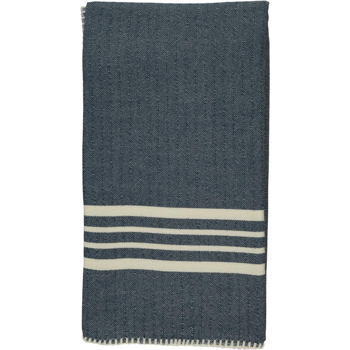 Sultan Stitched Peshtemal Navy