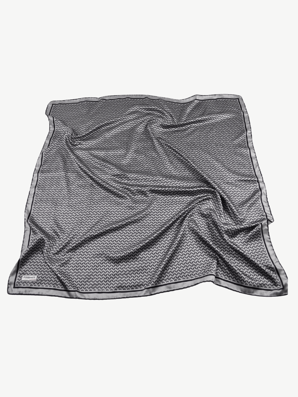  Desenli Rayon Eşarp Gri